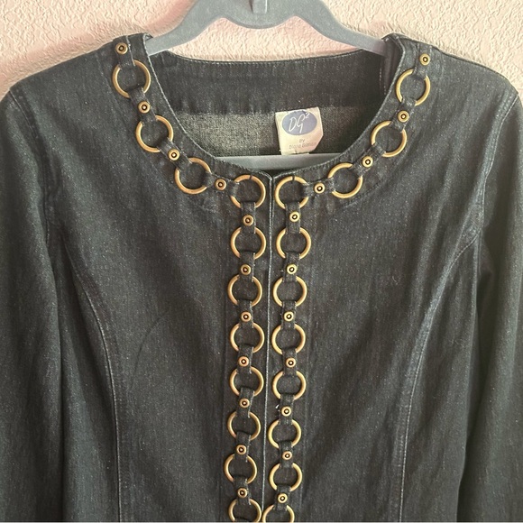 ⭐️⭐️DG2 by Diane Gilman (Medium) Embellished Jean Jacket⭐️⭐️ - Picture 4 of 8